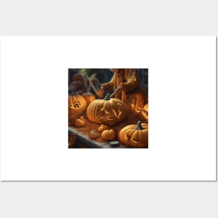 Halloween Pumpkin Carving Posters and Art
